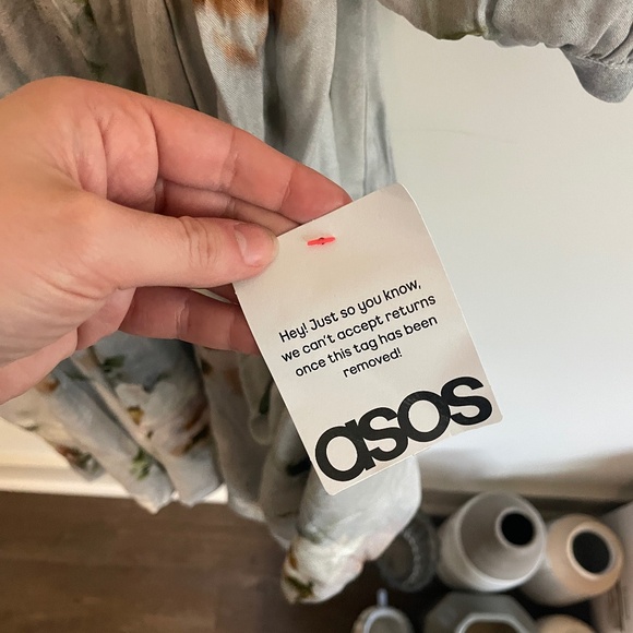 ASOS v-neck long sleeve midi dress - Picture 8 of 9